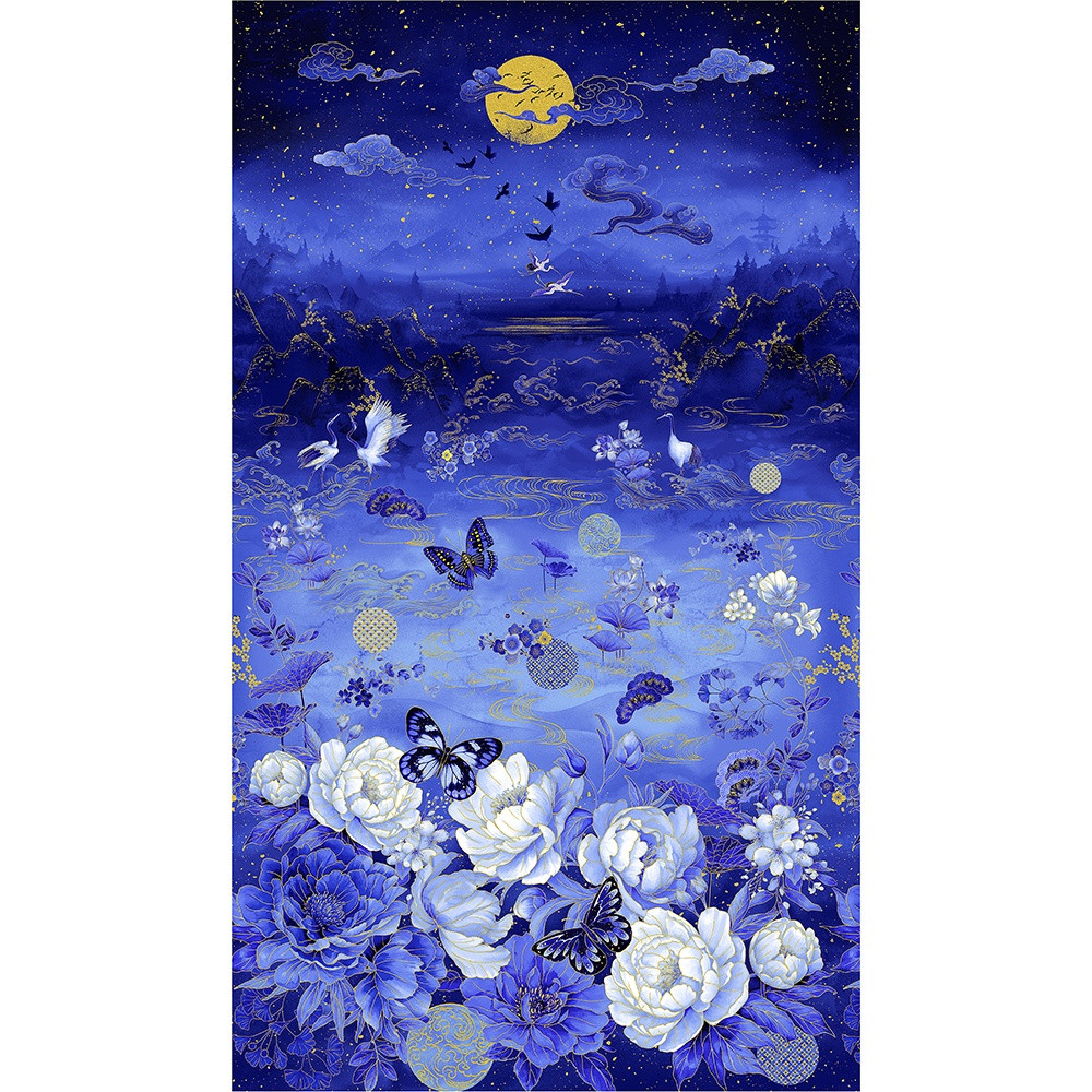 moonlight⭐︎さま専用です◎ Timeless Treasures Fabrics Moonlight Asian Moonlight Panel 24 Inch